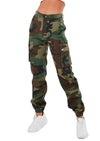 Women Camo Cargo Trousers - OZARA PROSPERA