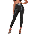 Women Black Leather leggings - OZARA PROSPERA