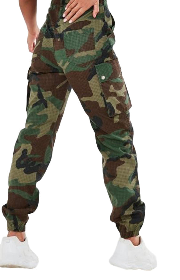 Women Camo Cargo Trousers - OZARA PROSPERA