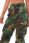 Women Camo Cargo Trousers - OZARA PROSPERA