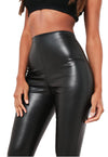 Women Black Leather leggings - OZARA PROSPERA