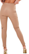 Women Leather Croc Leggings - OZARA PROSPERA