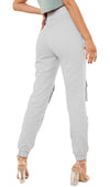 Women Grey Cargo Trousers - OZARA PROSPERA