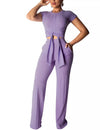 Purple Rose Pants Set - OZARA PROSPERA