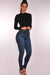 High Waisted Denim Fit Stretchy Jeans - OZARA PROSPERA