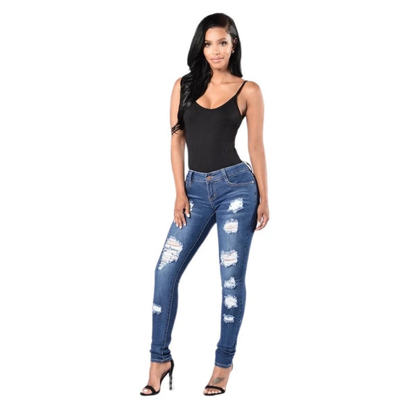 High waisted Ripped Jeans - OZARA PROSPERA