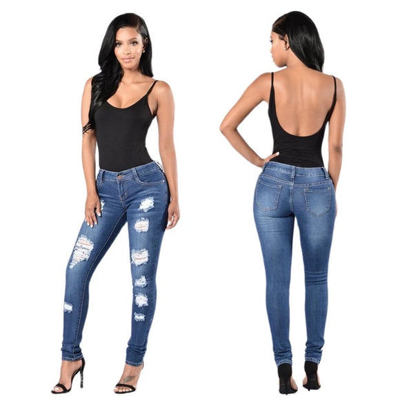 High waisted Ripped Jeans - OZARA PROSPERA